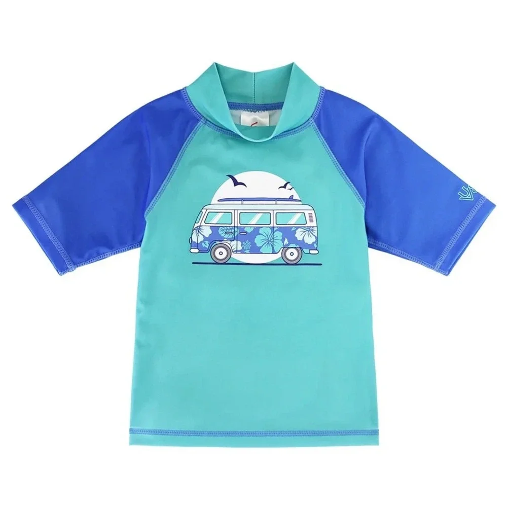 UV‎ Skinz Boys 3 Piece Swimwear Set Size 2T - Blue Tropical Hibiscus